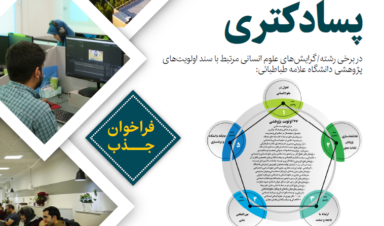 فراخوان جذب پژوهشگر پسادکتری از نیمسال دوم تحصیلی 1403-1402