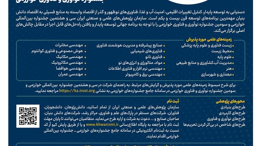 شروع ثبت نام در جشنواره های خوارزمی 