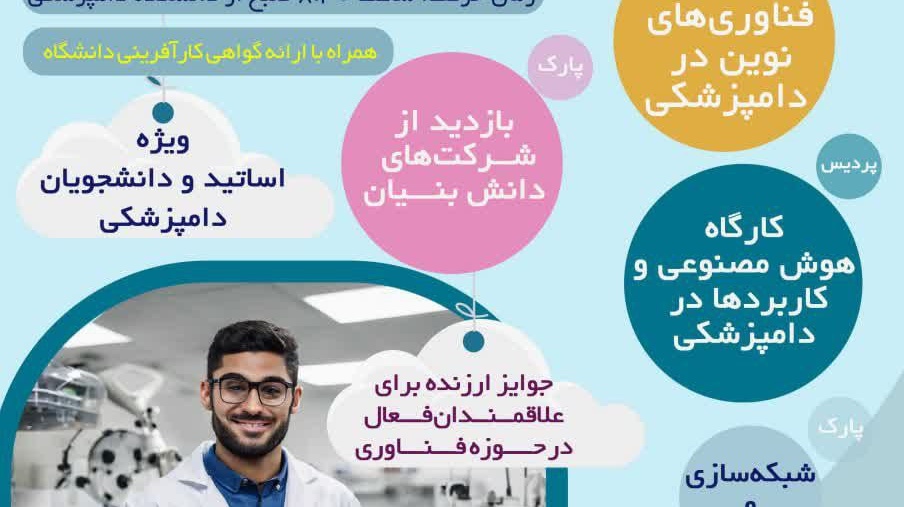 برگزاری رویداد "یک روز فناورانه دامپزشکی" در روز دوشنبه 1403/09/19